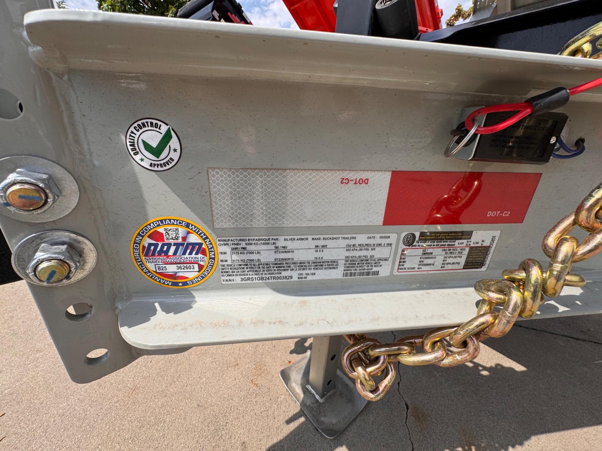 2026 Buckshot Trailers 2026 Buckshot Trailers 7'x16'x20" BP - - thumbnail 13
