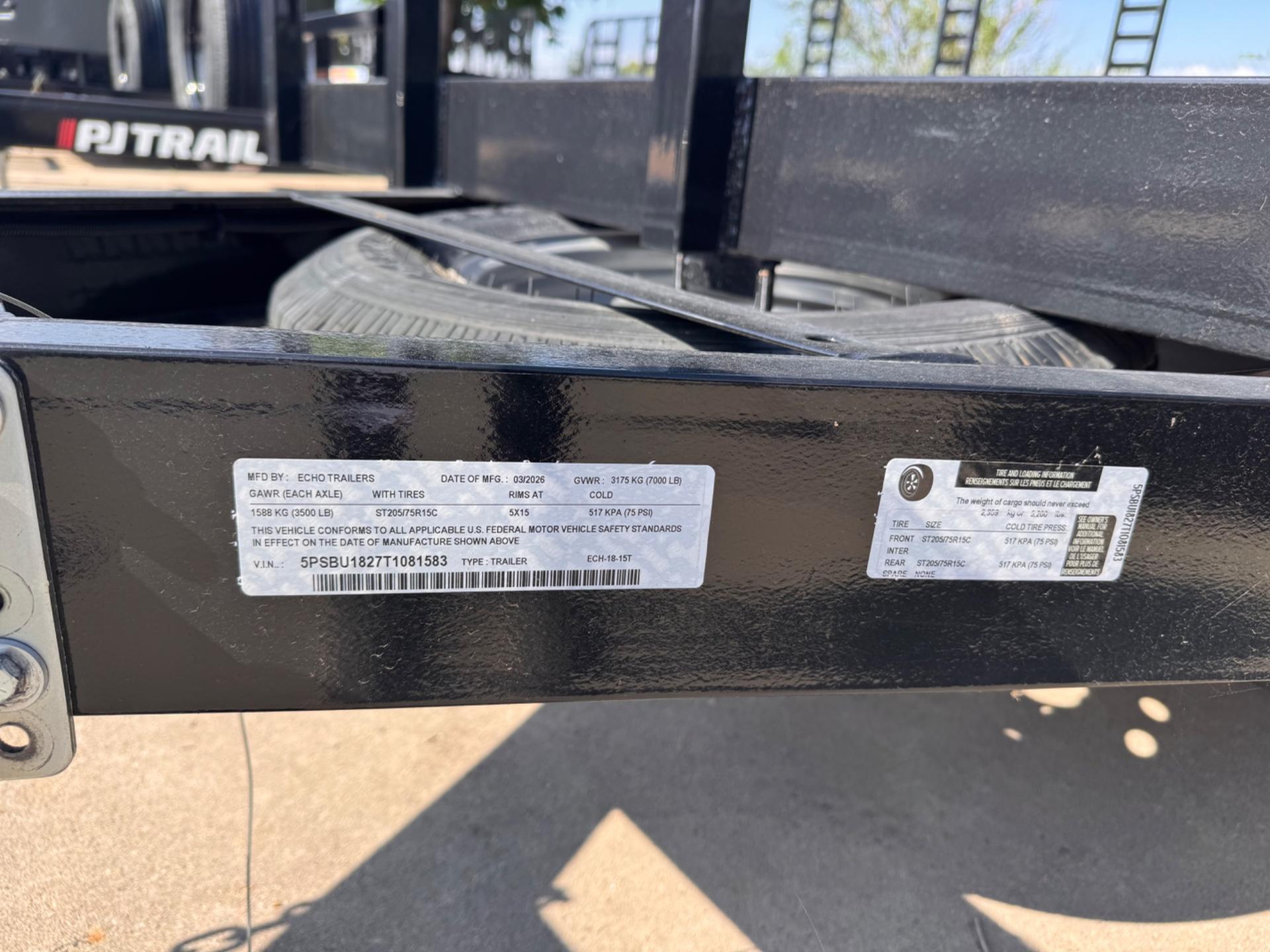 2026 Echo Trailers 2026 Echo Trailers 7'x18' Car Hauler - - thumbnail 8