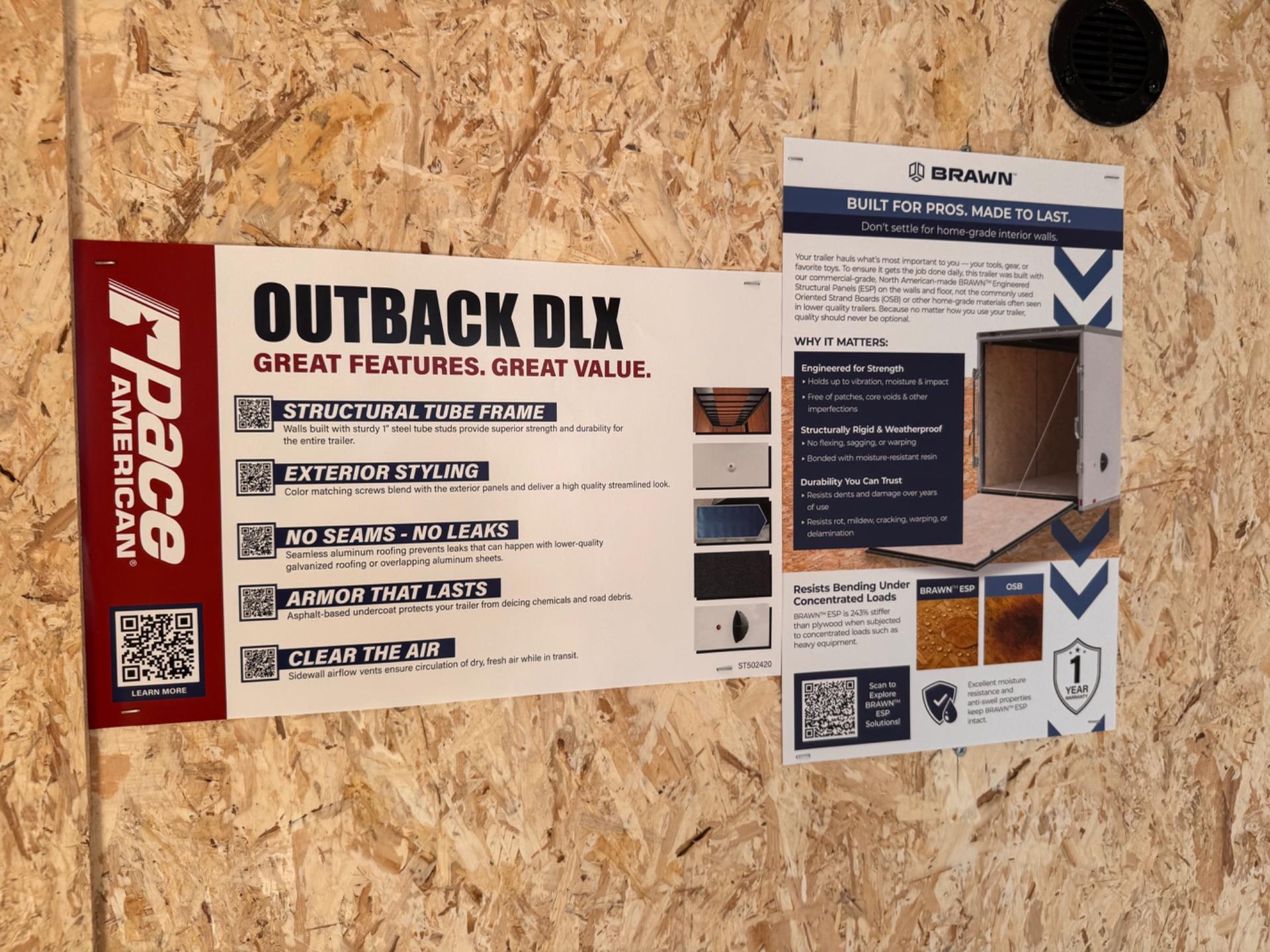 2026 Pace American 2026 Pace American Outback DLX 7'x16' - - thumbnail 9