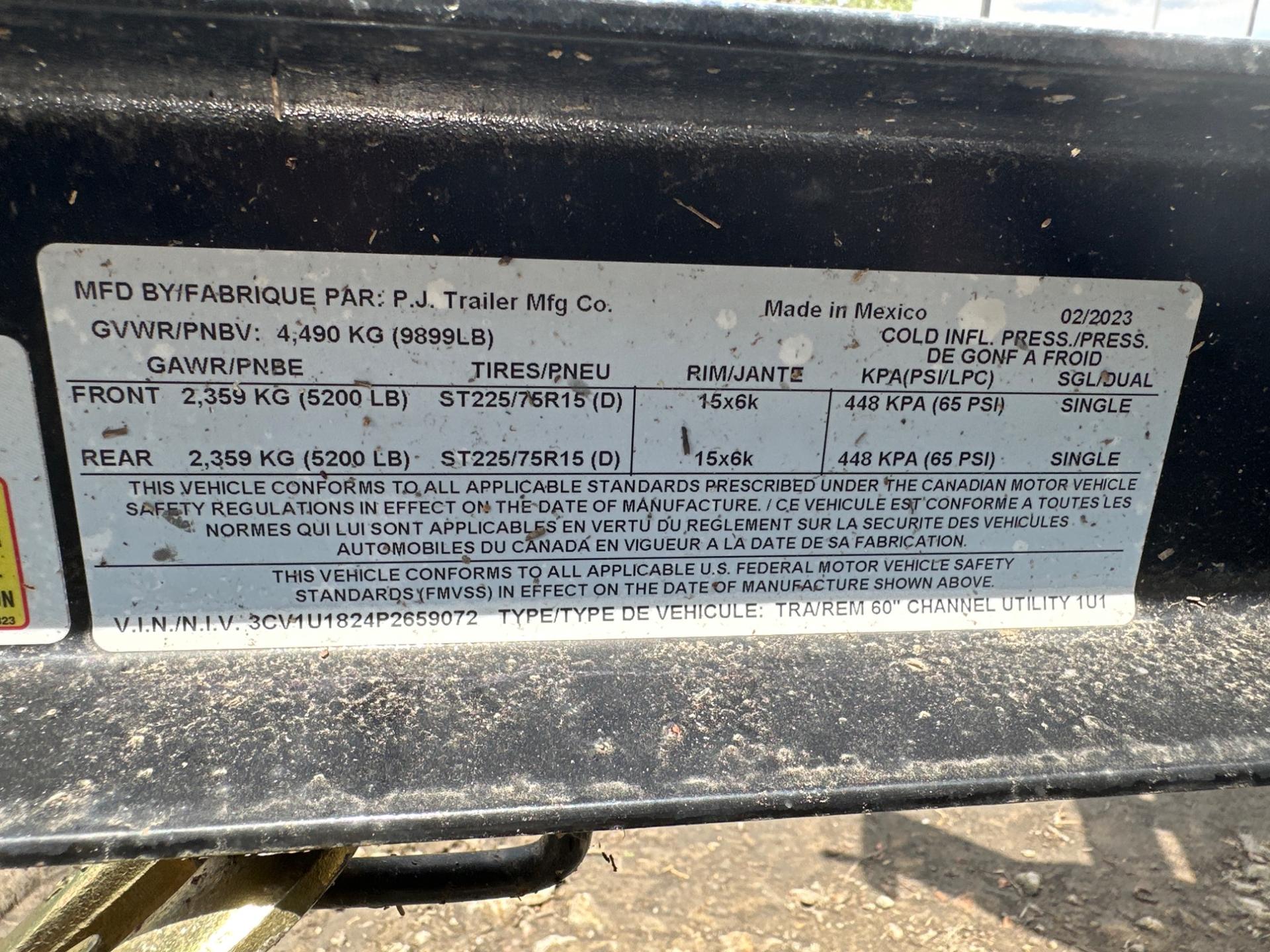 2023 PJ Trailers 2023 PJ Trailers 5'x14' TA Channel Utility - - thumbnail 15