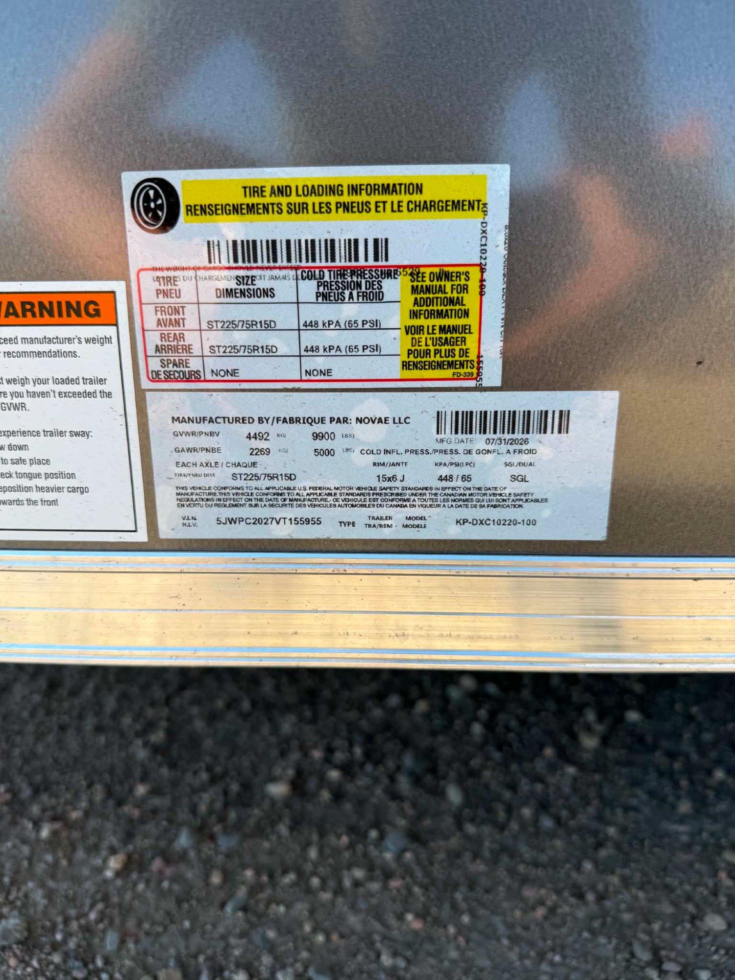 2027 Pace American 2027 Pace American Outback DLX CH 8.5'x20' 10K - - thumbnail 10