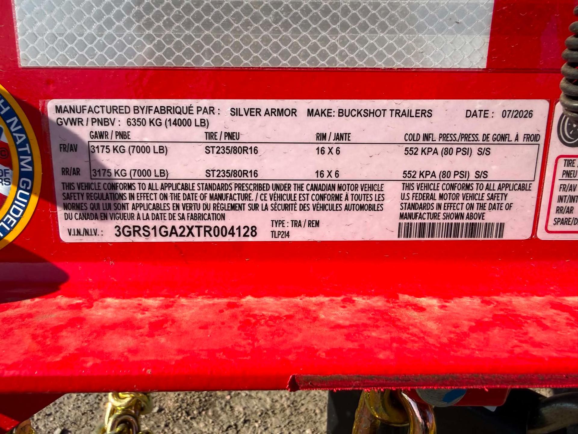 2026 Buckshot Trailers 2026 Buckshot Trailers 7'x14'x2' Telescopic BP - - thumbnail 12
