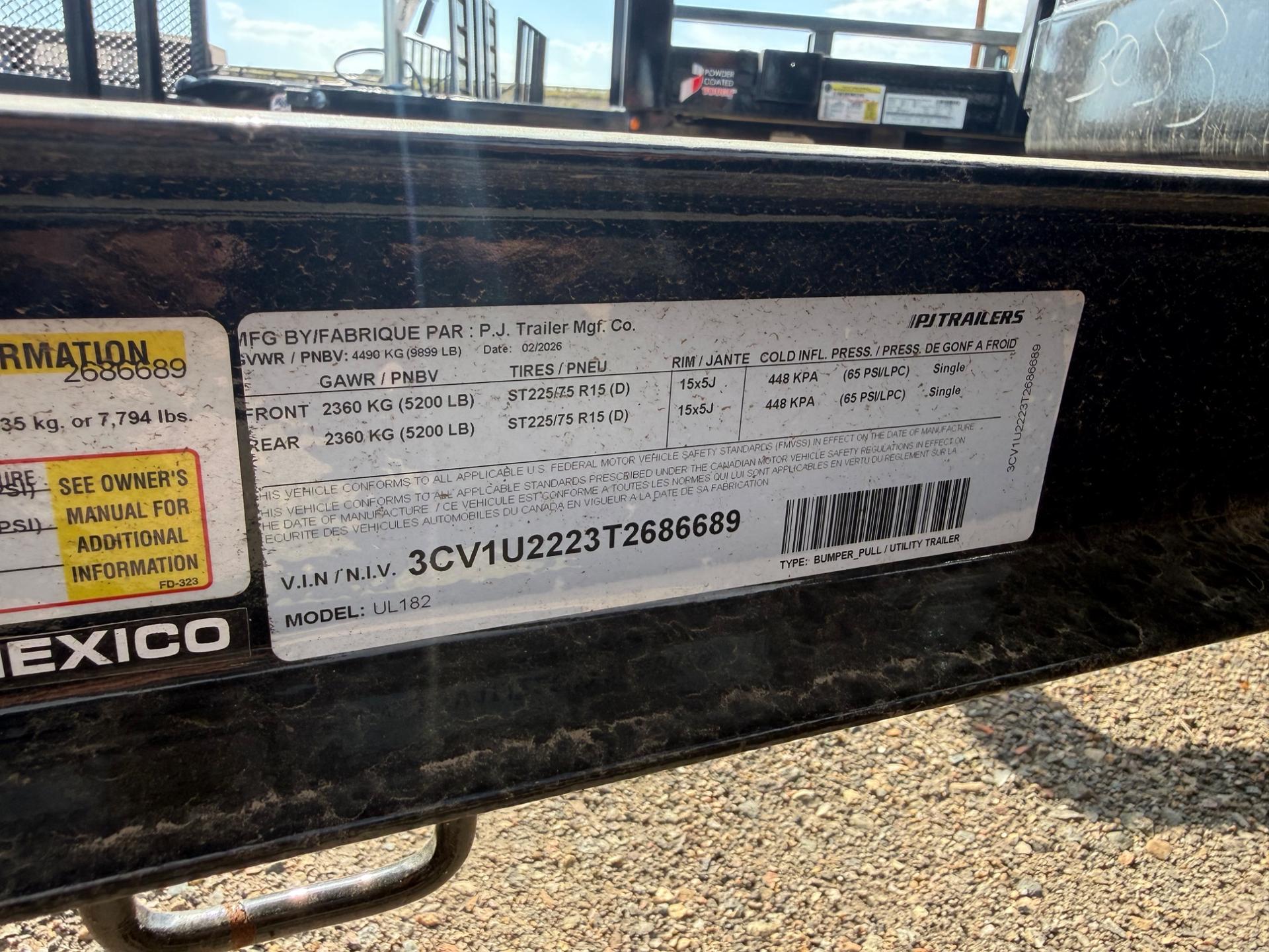 2026 PJ Trailers 2026 PJ Trailers 7'x18' Channel Utility - - thumbnail 8