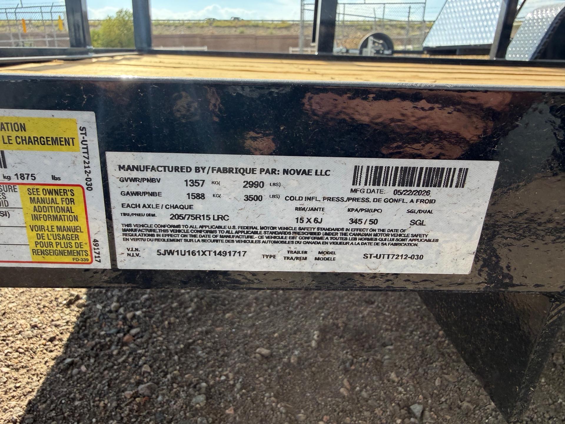 2026 Sure-Trac 2026 Sure-Trac 6'x12' SA Tube Top Utility - - thumbnail 8