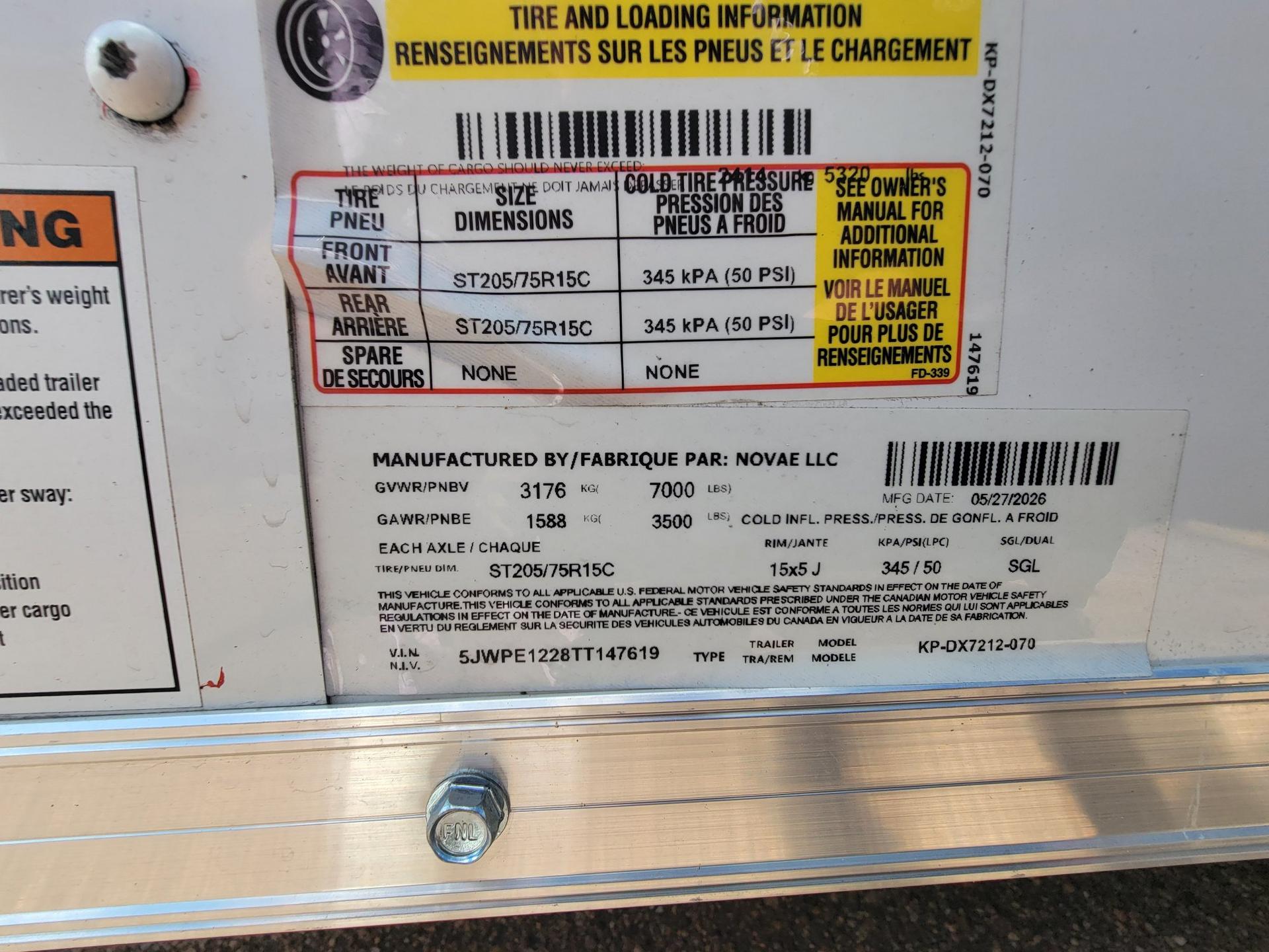 2026 Pace American 2026 Pace American Outback DLX 6'x12' TA - thumbnail 3