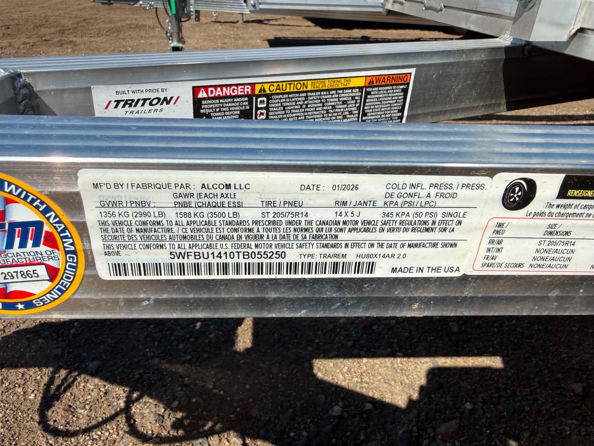 2026 Alcom 2026 Alcom High Country 7'x14' SA - - thumbnail 8