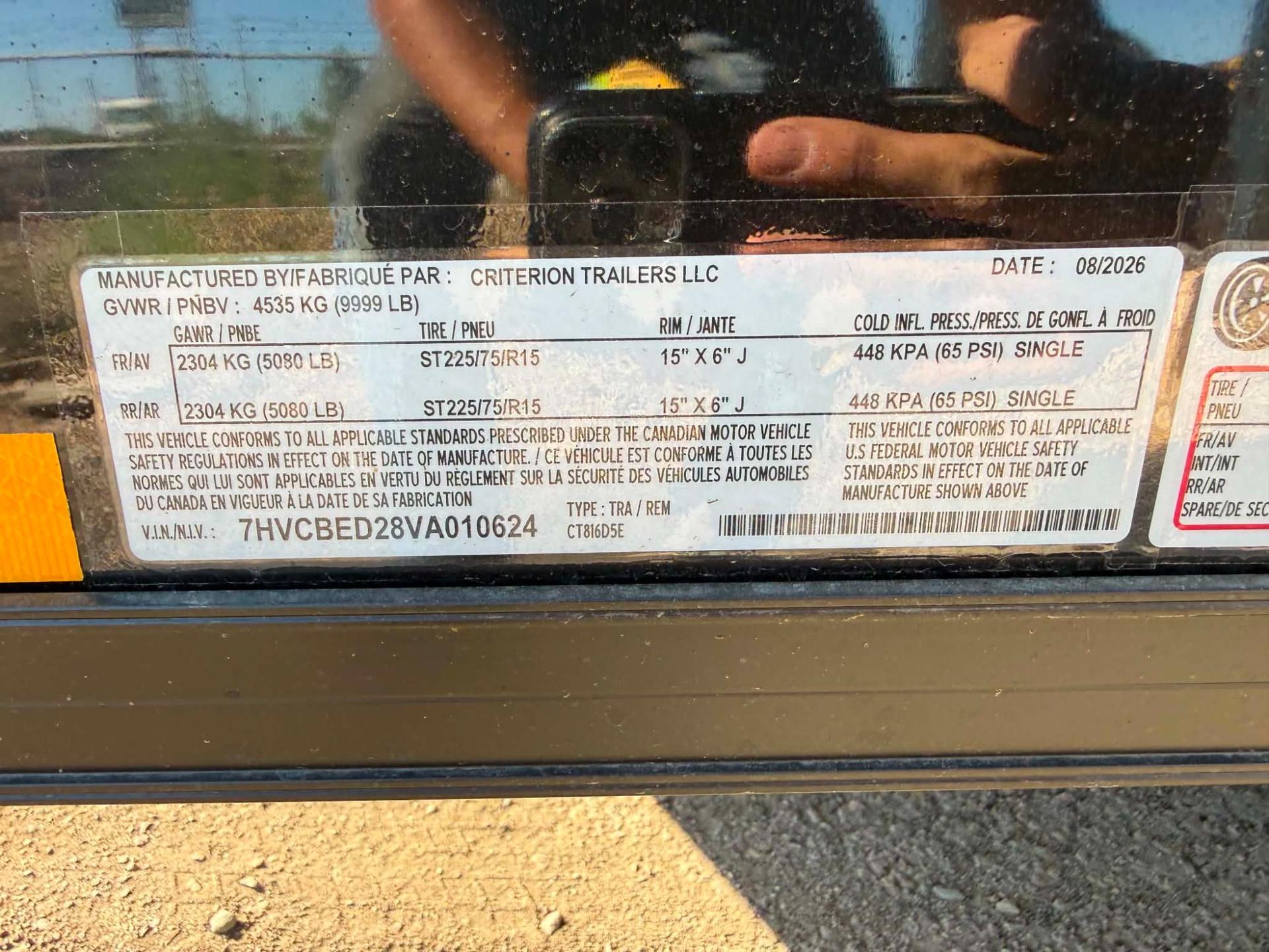 2027 Criterion Trailers 2027 Criterion Trailers 8.5'x16' 10K - - thumbnail 9
