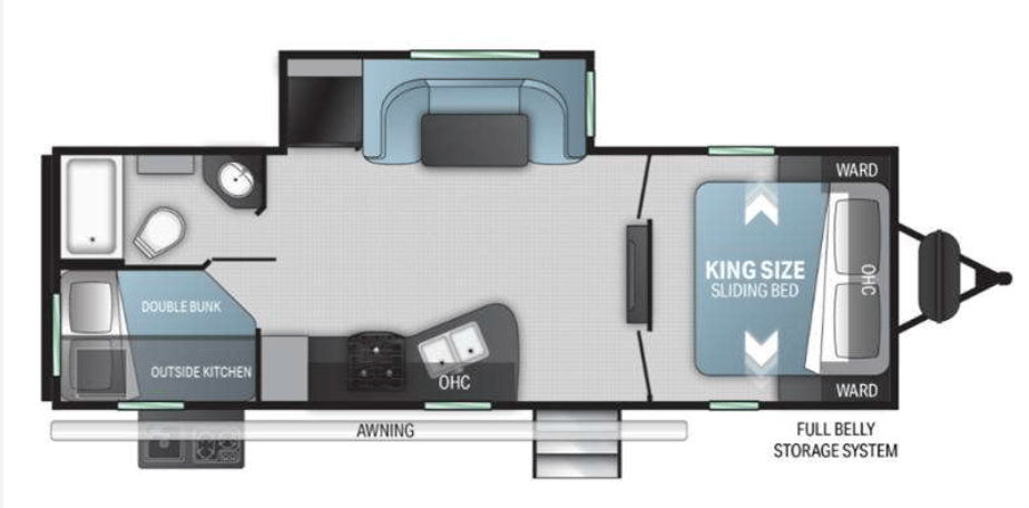 2024 Cruiser RV Twilight Signature 25BH floorplan
