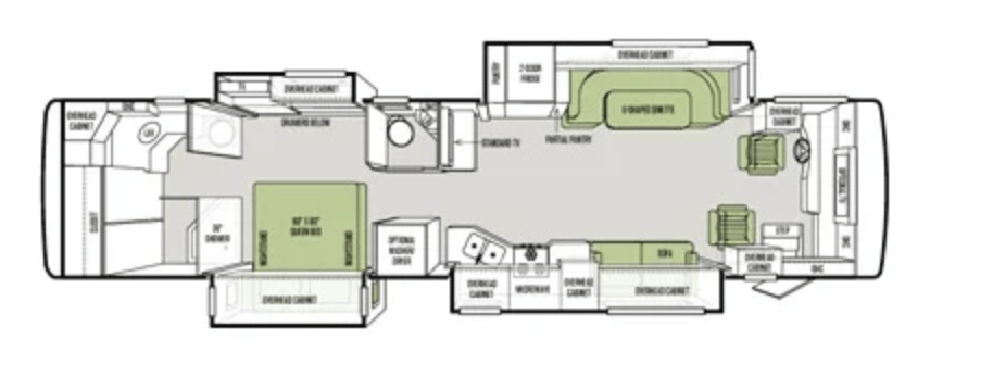 2014 Tiffin Allegro Red 38QRA floorplan