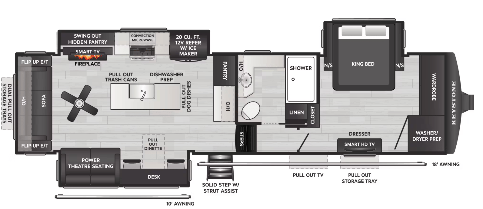 2026 Keystone RV Montana 3100RL floorplan