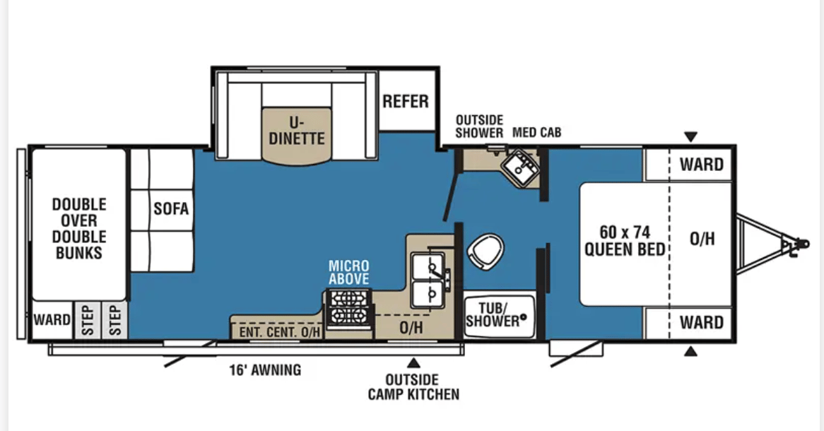 2022 COACHMEN Clipper 262BHS floorplan