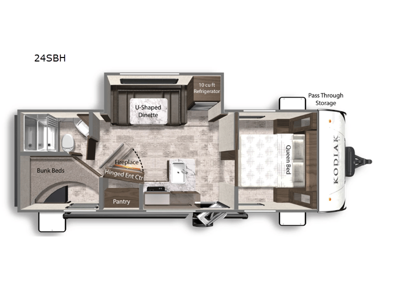 2022 Dutchmen Kodiak SE 24SBH floorplan