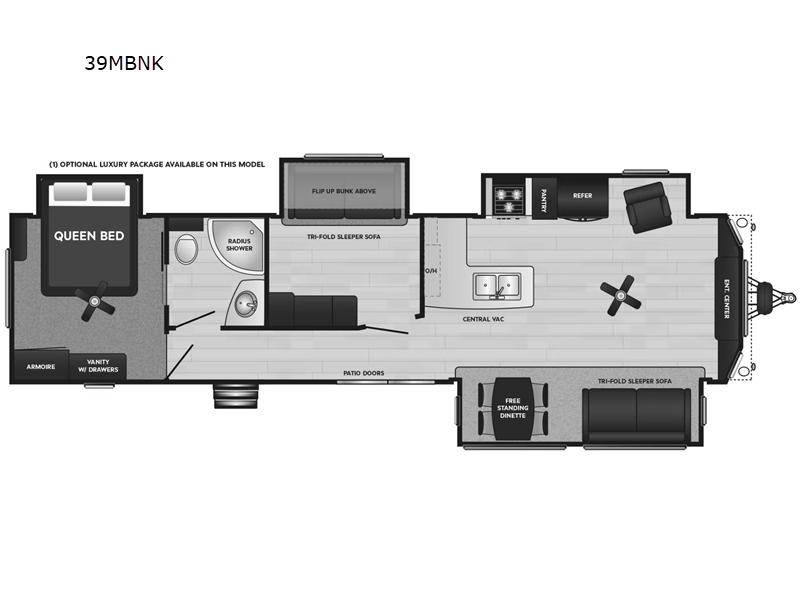 2023 Keystone RV Retreat 39MBNK floorplan