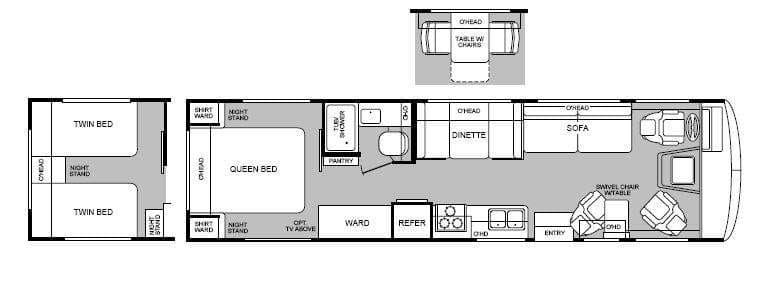 2000 Fleetwood Bounder 32H floorplan