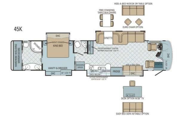 2013 Entegra Coach Cornerstone 45K floorplan