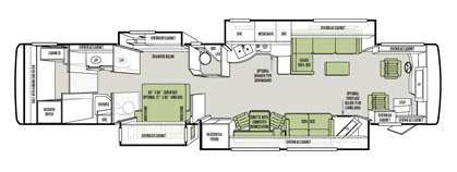 2014 Tiffin Allegro Bus 45LP floorplan