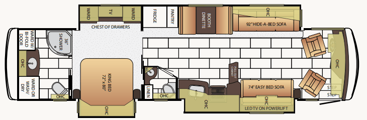 2015 Newmar Ventana 4037 floorplan