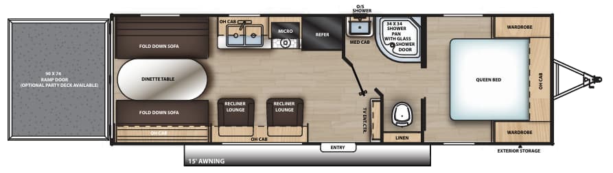 2019 Coachmen Catalina 26TH floorplan