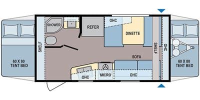 2019 Coleman  Light LX 1601EXP floorplan