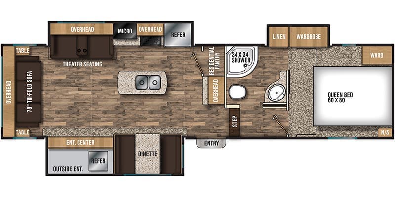 2019 Coachmen Chaparral 285RLS floorplan