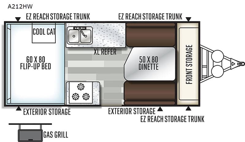 2020 Forest River Rockwood 233S floorplan
