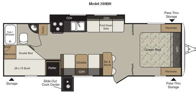2020 Keystone RV Passport 197RB floorplan