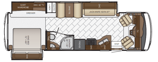 2020 Newmar Bay Star Sport 3124 floorplan