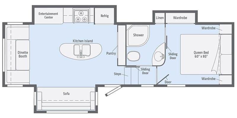 2020 Winnebago Minnie Plus 27RLTS floorplan