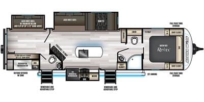 2021 Forest River Cherokee Alpha Wolf 33BH-L floorplan