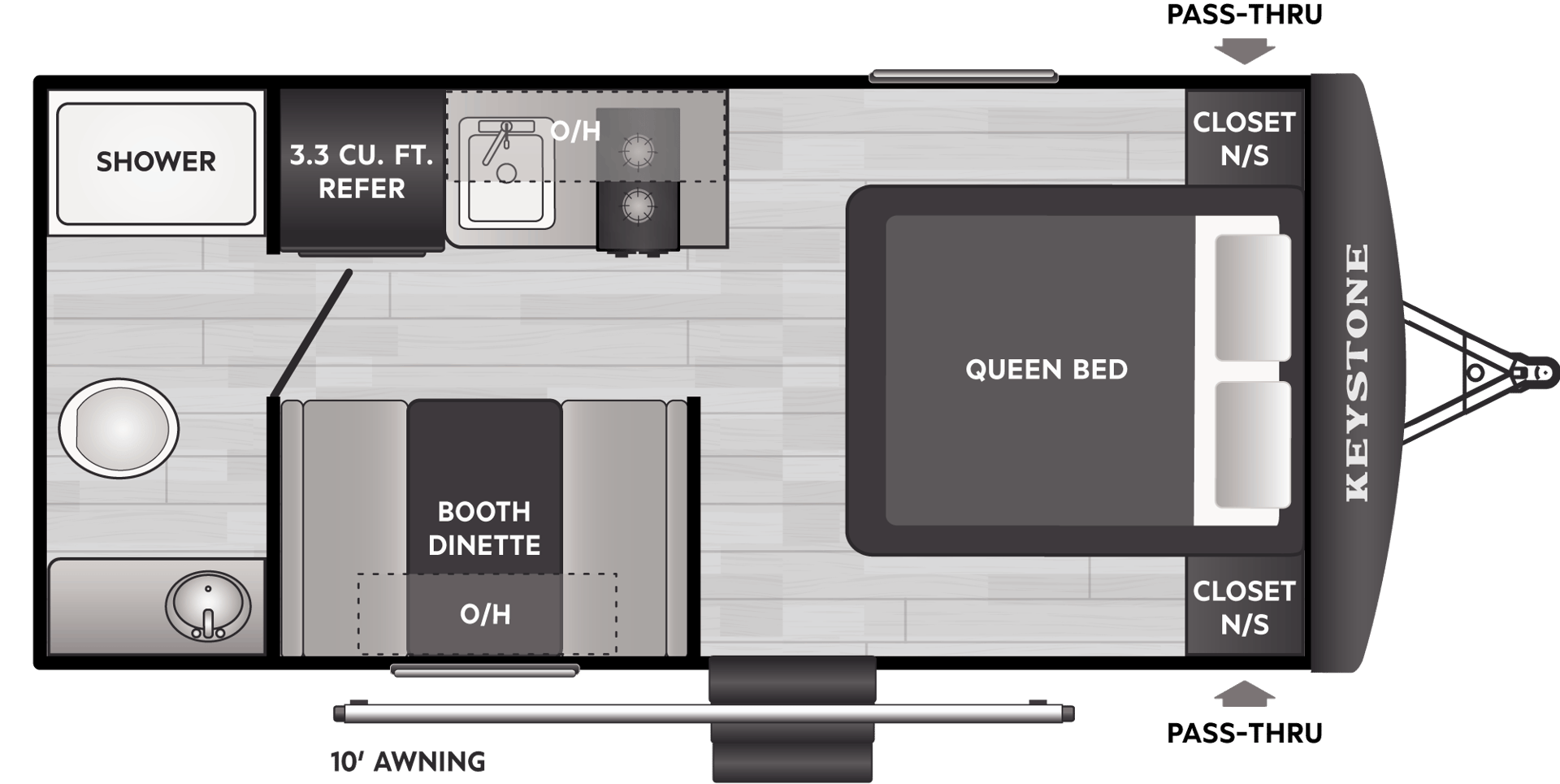 2021 Keystone RV Hideout 178RB floorplan