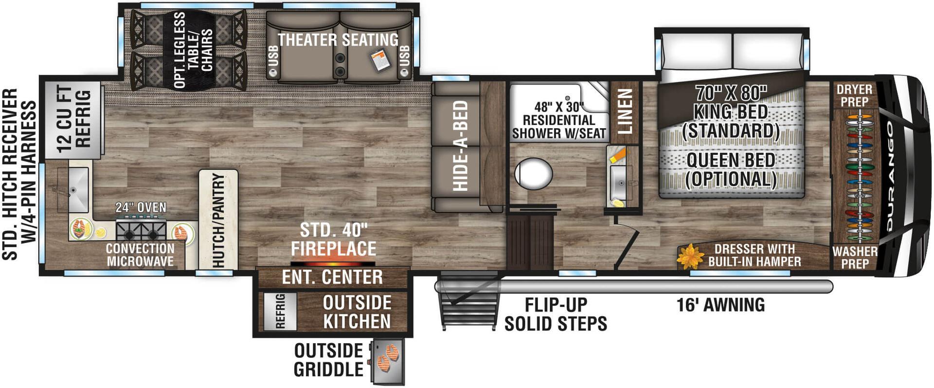 2021 Z  KZ RV Durango 321RKT floorplan