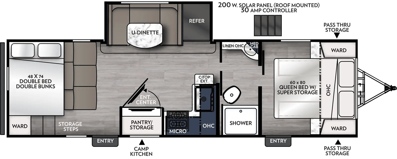 2022 Coachmen Apex Ultra-Lite 266BHS floorplan