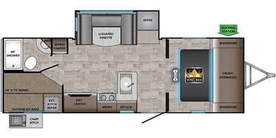 2022 CrossRoads Sunset Trail 242BH floorplan