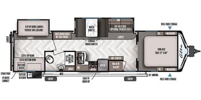 2022 East to West Alta 3150KBH floorplan