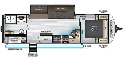 2022 Forest River Alpha Wolf 26RB-L floorplan
