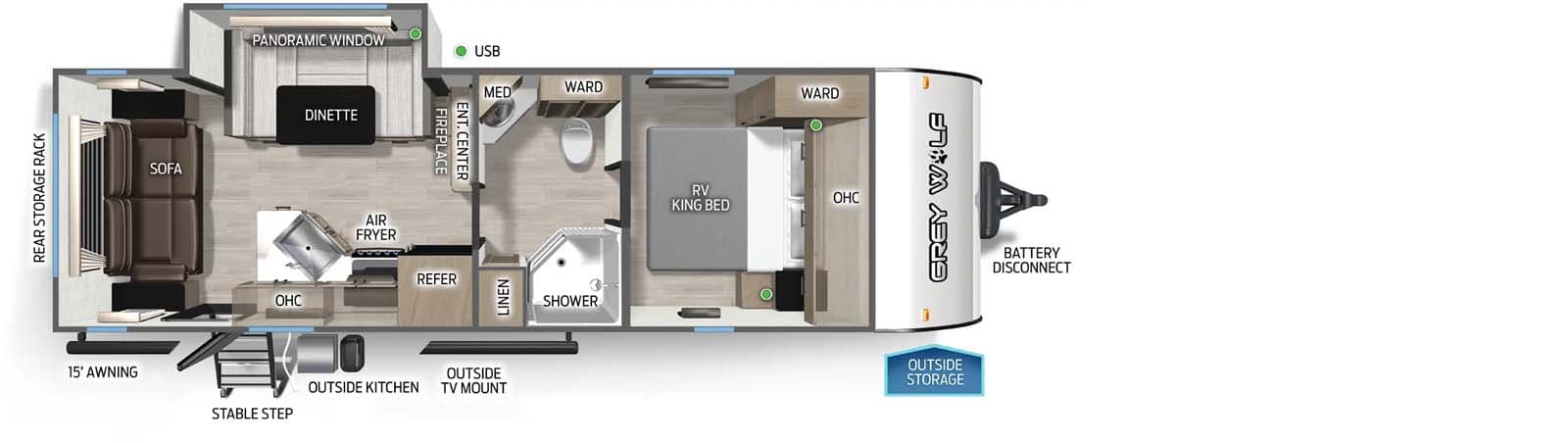 2022 Forest River RV 2022 Forest River RV Cherokee Grey Wolf - thumbnail 2