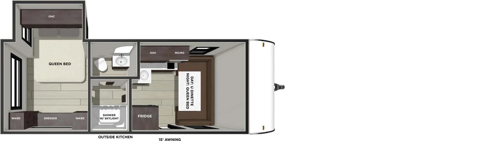 2022 Forest River Salem 169RSK floorplan