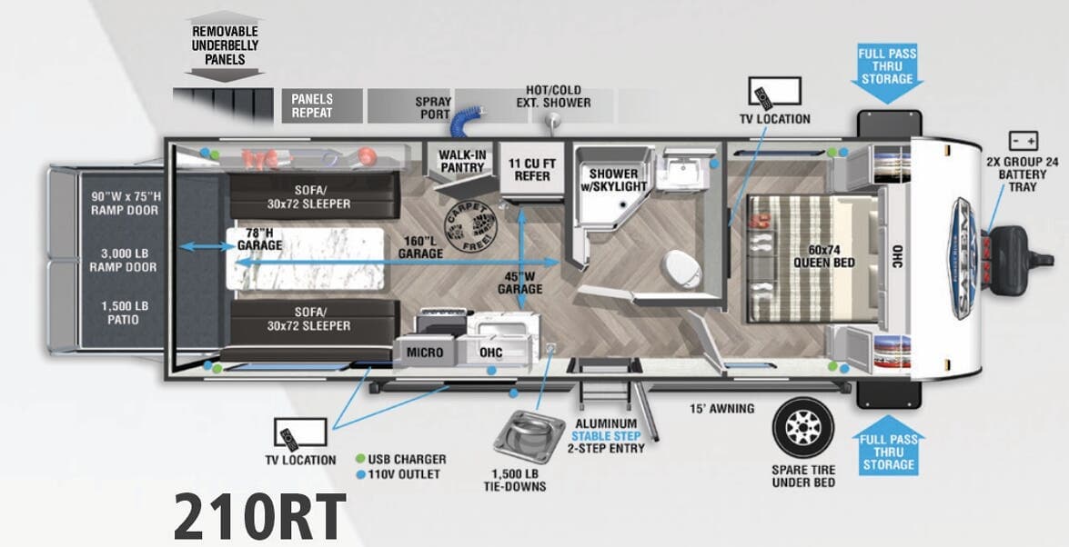 2022 Forest River Forest River Salem 210RT floorplan