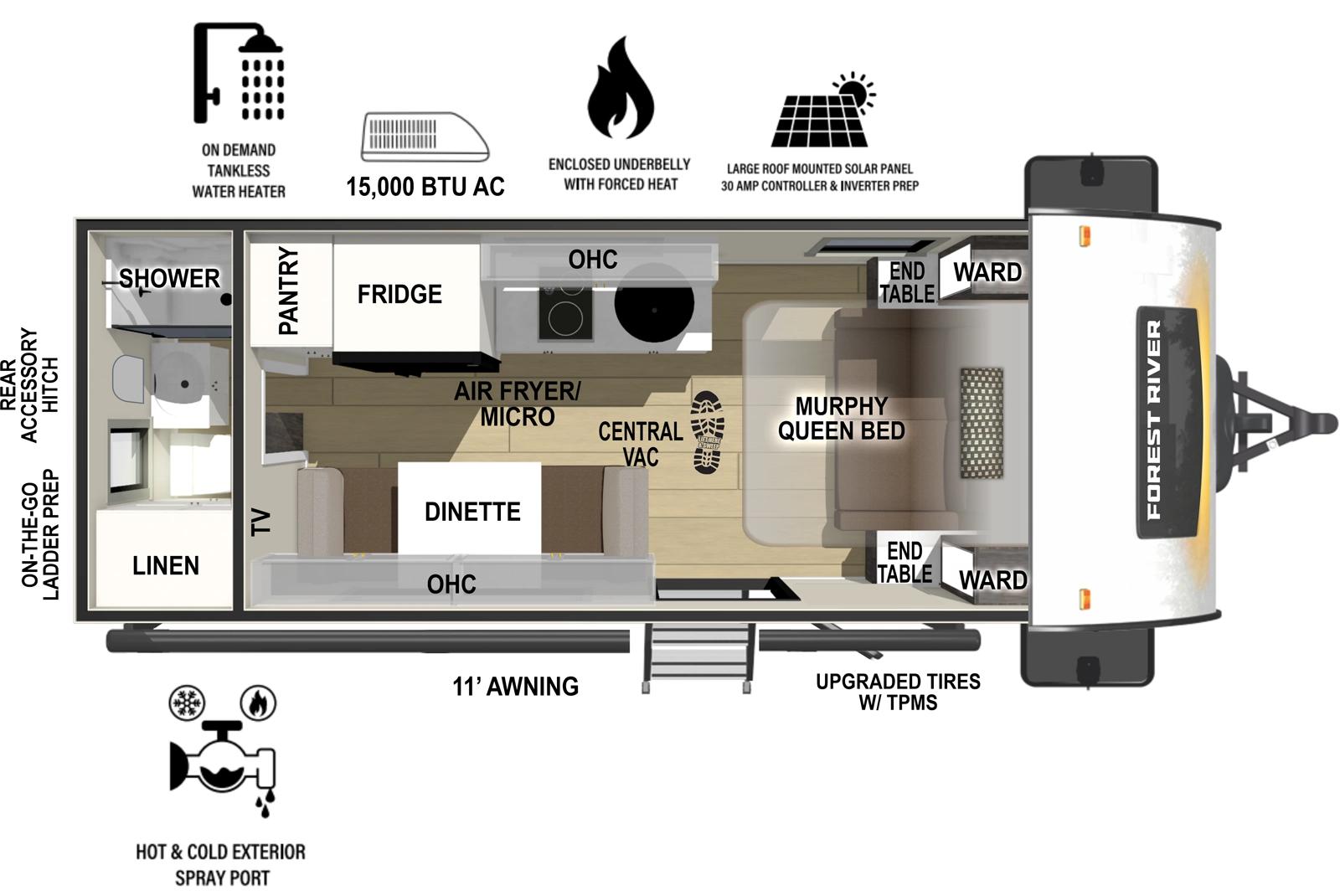 2022 Forest River R-Pod 192 floorplan