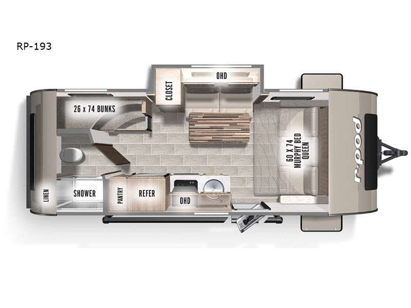 2022 Forest River R-Pod 193 floorplan