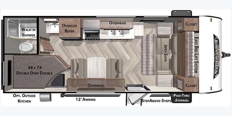 2022 Forest River Wildwood X-Lite 260RT floorplan