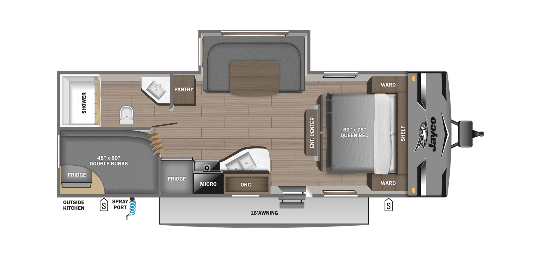 2022 Jayco Jay Flight 242BHS floorplan