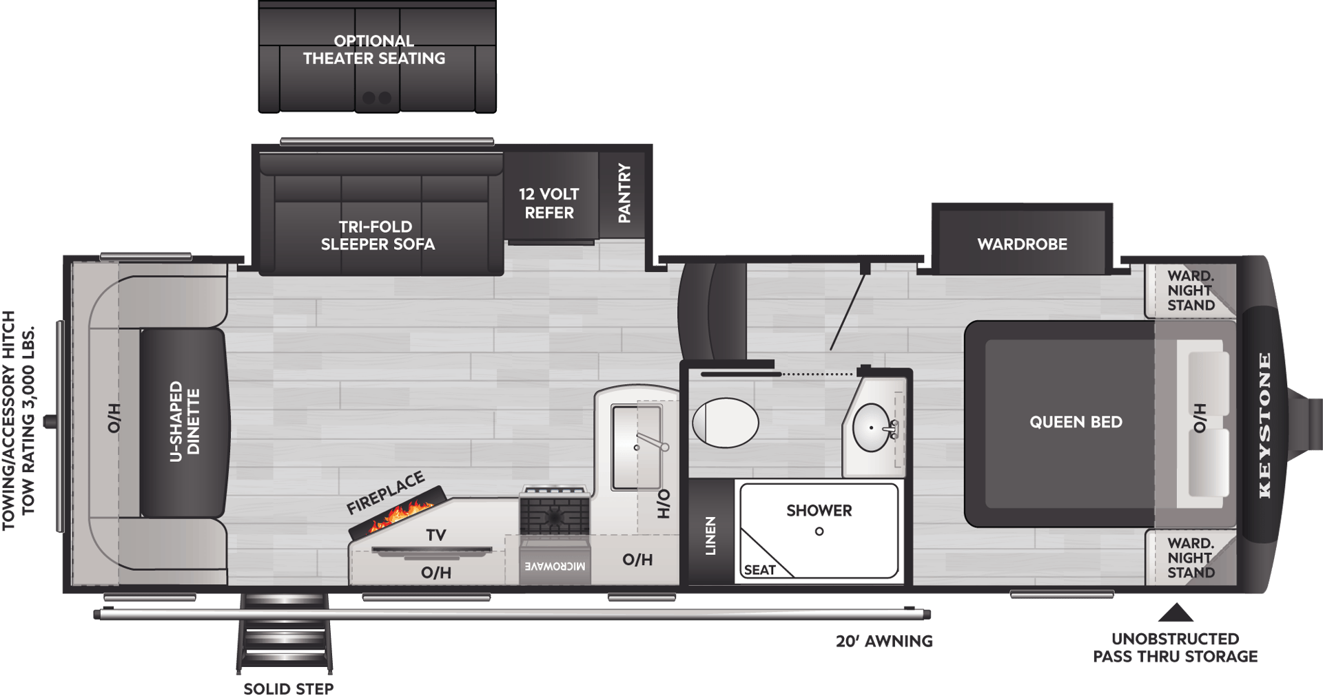 2022 Keystone RV Cougar 24RDS floorplan