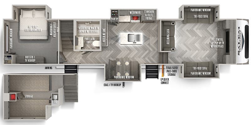 2022 Forest River Salem Hemisphere 378FL floorplan
