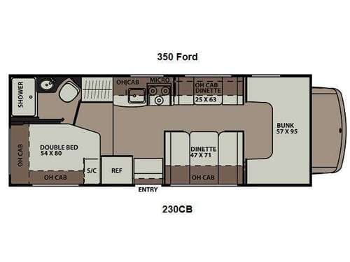 2023 Coachmen Leprechaun 230CB floorplan