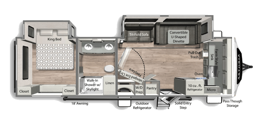 2023 Dutchmen Astoria 2913FK floorplan