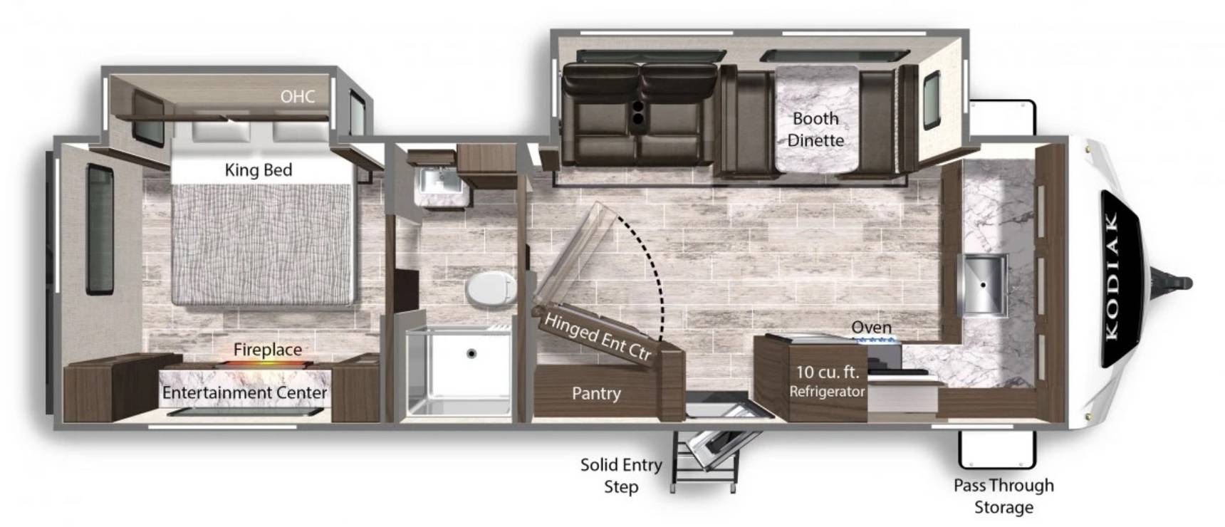 2023 Dutchmen Kodiak Ultimate 2921FKDS floorplan