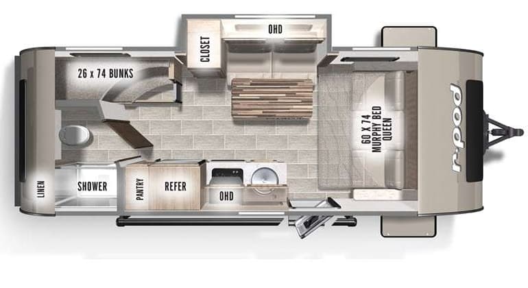 2023 Forest River R-Pod RP-193 floorplan