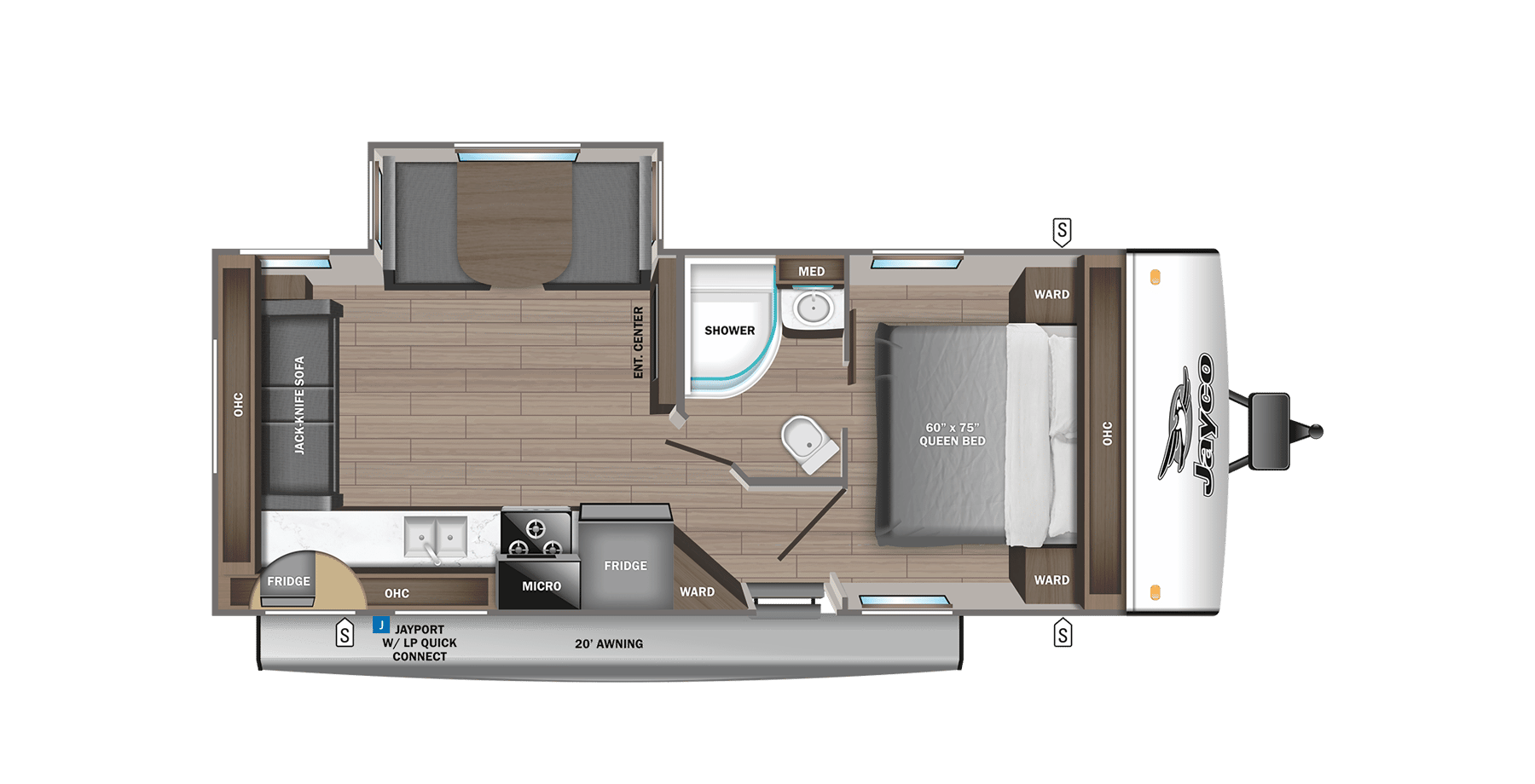 2023 Jayco Jay Feather 24RL floorplan