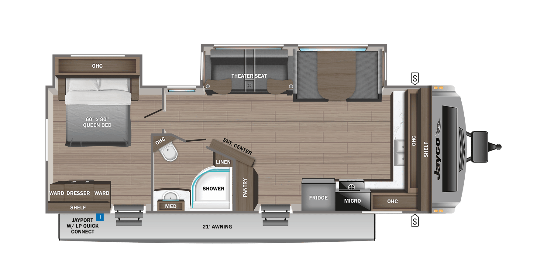 2023 Jayco White Hawk 26FK floorplan